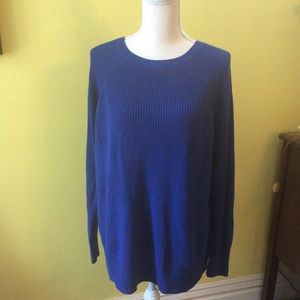 NWT Royal Blue Halogen Cotton Blend Sweater sz XL